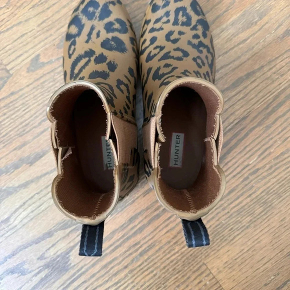 Hunter Original Refined Chelsea Hybrid Leopard Limited Edition Mini Boots size 7 - Picture 10 of 12